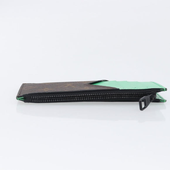 LOUIS VUITTON Monogram Macassar Coin Card Holder Green M82913 LV Auth 203665A