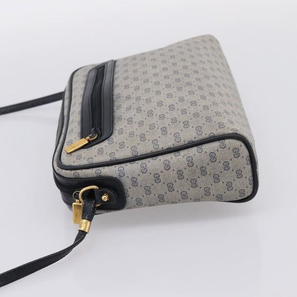 GUCCI GG Supreme Shoulder Bag PVC Navy Gold 007 39 0014 Auth 203669