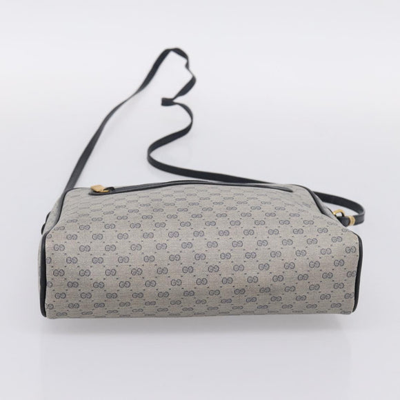 GUCCI GG Supreme Shoulder Bag PVC Navy Gold 007 39 0014 Auth 203669