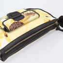 CELINE Shoulder Bag Canvas Yellow Gold Auth 203671A-6