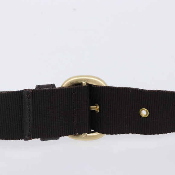 CELINE Shoulder Bag Canvas Yellow Gold Auth 203671A