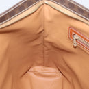 CELINE Macadam Canvas Tote Bag PVC Leather Brown Gold Auth 203674A-22