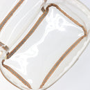Burberrys Vanity Cosmetic Pouch Vinyl Clear Silver Auth 203676A-17