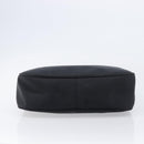 FENDI Shoulder Bag Nylon Black Silver Auth 203677A-5