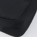 FENDI Shoulder Bag Nylon Black Silver Auth 203677A-14