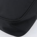 FENDI Shoulder Bag Nylon Black Silver Auth 203677A-15