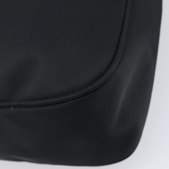 FENDI Shoulder Bag Nylon Black Silver Auth 203677A
