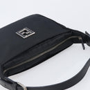 FENDI Shoulder Bag Nylon Black Silver Auth 203677A-6