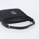 FENDI Shoulder Bag Nylon Black Silver Auth 203677A-7