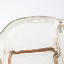 Burberrys Vanity Cosmetic Pouch Vinyl Clear Silver Auth 203681A-18