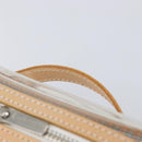 Burberrys Vanity Cosmetic Pouch Vinyl Clear Silver Auth 203681A-8