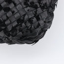 BOTTEGA VENETA INTRECCIATO Shoulder Bag Leather Black Auth 203683-16