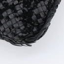 BOTTEGA VENETA INTRECCIATO Shoulder Bag Leather Black Auth 203683-8