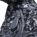 BOTTEGA VENETA INTRECCIATO Shoulder Bag Leather Black Auth 203683-10
