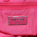 PRADA Eco Bag Nylon Pink Silver Auth 203684A-20