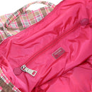 PRADA Eco Bag Nylon Pink Silver Auth 203684A-23