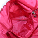 PRADA Eco Bag Nylon Pink Silver Auth 203684A-25