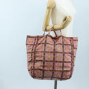 PRADA Eco Bag Nylon Pink Silver Auth 203684A-30