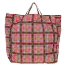 PRADA Eco Bag Nylon Pink Silver Auth 203684A-2