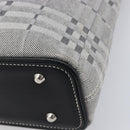 BURBERRY Shoulder Bag Canvas Gray Silver Auth 203686A-15