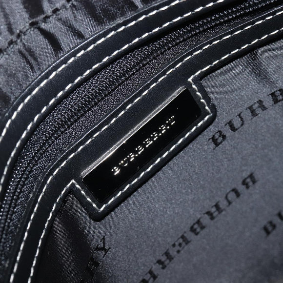 BURBERRY Shoulder Bag Canvas Gray Silver Auth 203686A