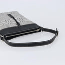 BURBERRY Shoulder Bag Canvas Gray Silver Auth 203686A-7