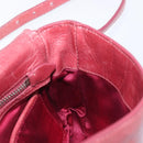 Miu Miu Shoulder Bag Vitellolux Pink Silver Auth 203688A-24