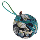 HERMES Petit Ash Bag Charm Silk Blue Auth 203689M-1
