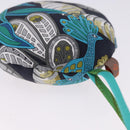 HERMES Petit Ash Bag Charm Silk Blue Auth 203689M-10