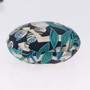 HERMES Petit Ash Bag Charm Silk Blue Auth 203689M-11
