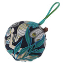HERMES Petit Ash Bag Charm Silk Blue Auth 203689M-2