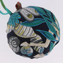 HERMES Petit Ash Bag Charm Silk Blue Auth 203689M-4