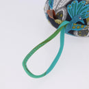 HERMES Petit Ash Bag Charm Silk Blue Auth 203689M-5