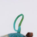 HERMES Petit Ash Bag Charm Silk Blue Auth 203689M-6
