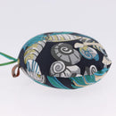 HERMES Petit Ash Bag Charm Silk Blue Auth 203689M-8