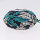 HERMES Petit Ash Bag Charm Silk Blue Auth 203689M-9