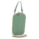 Christian Dior Cannage Chain Shoulder Phone Pouch Lamb Skin 2way Auth 203691V-1