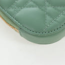 Christian Dior Cannage Chain Shoulder Phone Pouch Lamb Skin 2way Auth 203691V-16