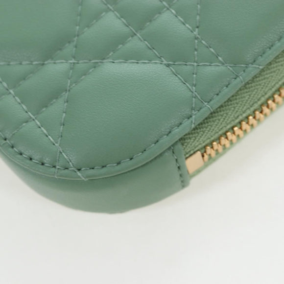 Christian Dior Cannage Chain Shoulder Phone Pouch Lamb Skin 2way Auth 203691V