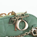 Christian Dior Cannage Chain Shoulder Phone Pouch Lamb Skin 2way Auth 203691V-22