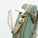 Christian Dior Cannage Chain Shoulder Phone Pouch Lamb Skin 2way Auth 203691V-9