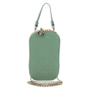 Christian Dior Cannage Chain Shoulder Phone Pouch Lamb Skin 2way Auth 203691V-13
