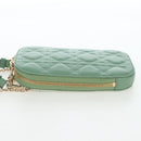 Christian Dior Cannage Chain Shoulder Phone Pouch Lamb Skin 2way Auth 203691V-3