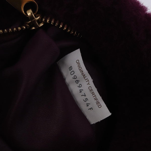BOTTEGA VENETA Jody Mini Hand Bag Shearing Purple Gold Auth 203692M