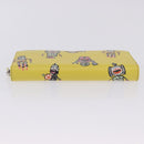 PRADA Long Wallet Safiano Leather Yellow Silver Auth 203700M-6