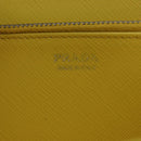 PRADA Long Wallet Safiano Leather Yellow Silver Auth 203700M-22