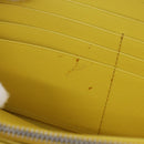 PRADA Long Wallet Safiano Leather Yellow Silver Auth 203700M-8