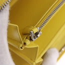 PRADA Long Wallet Safiano Leather Yellow Silver Auth 203700M-28