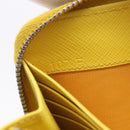 PRADA Long Wallet Safiano Leather Yellow Silver Auth 203700M-10