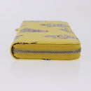PRADA Long Wallet Safiano Leather Yellow Silver Auth 203700M-3